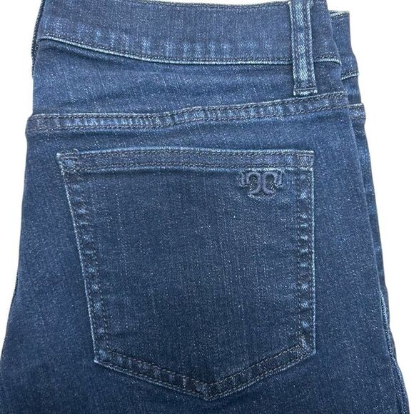 Tory Burch Cropped Skinny Denim Slim Medium Wash Jeans Womens Size 28 Blue - Picture 2 of 8